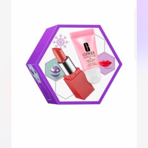 Clinique Lip Luxury Set with Clinique Pop Lip Colour in Bare Pop & Lip Treatment
