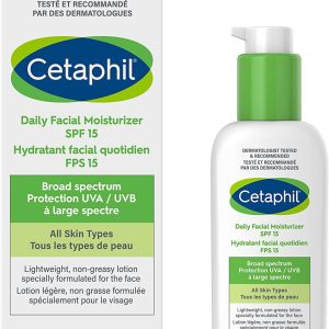 Cetaphil Daily Facial Moisturizer SPF 15 | Lightweight Face Moisturizer with Broad Spectrum Protection. Dermatologist Recommended | 120ml