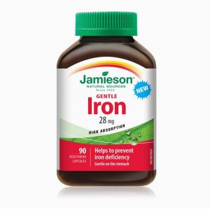 Jamieson Gentle Iron 28 mg Ferrous Bisglycinate - Gluten-Free, 90 Count