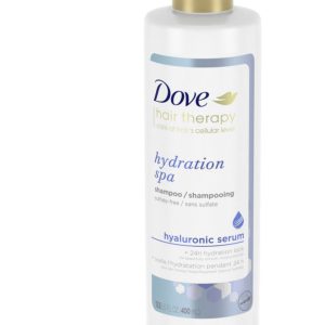 Dove Hair Therapy Hydration Spa Shampoo for Dry Hair with Hyaluronic Serum, 13.5 Fl Oz - 400ml