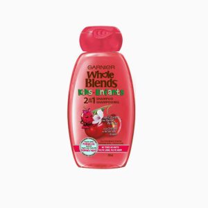 Garnier Whole Blends Kids 2-in1 Shampoo & Conditioner, Paraben Free, Hypoallergenic, Cherry and Sweet Almond Scent