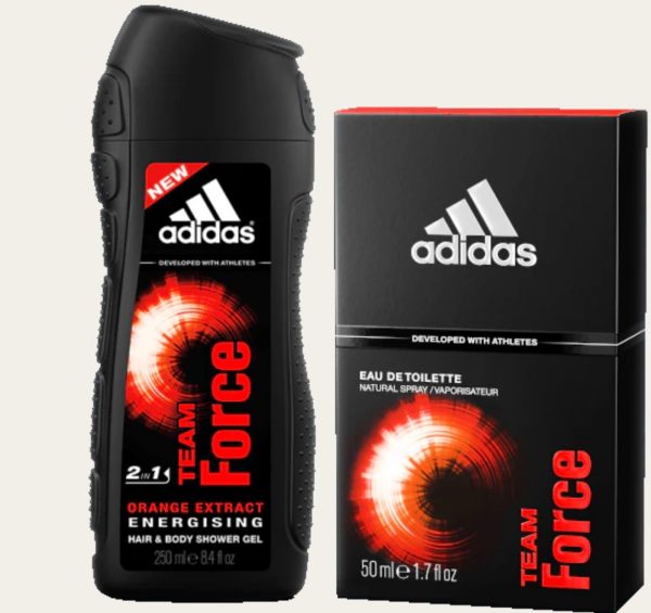 Adidas Team Force 2pc Set 50ml EDT and 250ml Shower gel for Men