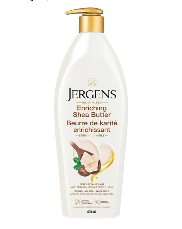 Jergens Enriching Shea Butter Moisturizer & Body Lotion for Dry Skin (620 mL)